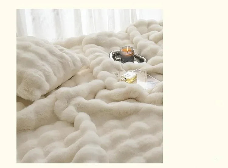 Heavy Luxe Faux Fur Chaos Blanket – Plaid Panther Edition - Premium blanket from dsers - Just $24.99! Shop now at Lizard Vigilante