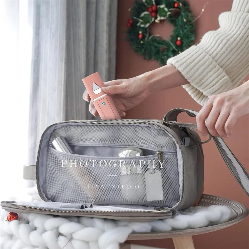 20ml Face Steamer Air Humidifier Portable Facial Sprayer Nebulizer Hydrating Anti-aging Mini Nano Wrinkle Women Beauty Skin Care