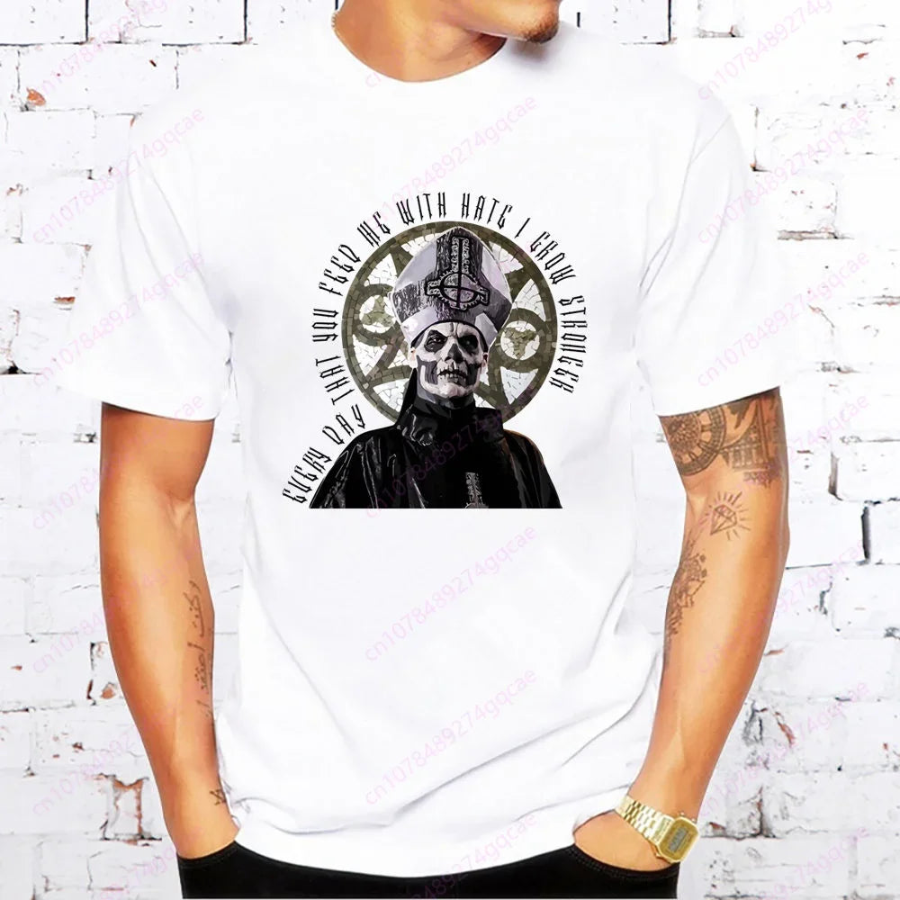 “ECHOES OF THE DAMNED” – GHOST Band Heavy Metal Tee for Men | Summer Fashion T-Shirt for the Loud, the Lost & the Legends - Premium t-shirts from dsers - Just $22.99! Shop now at Lizard Vigilante