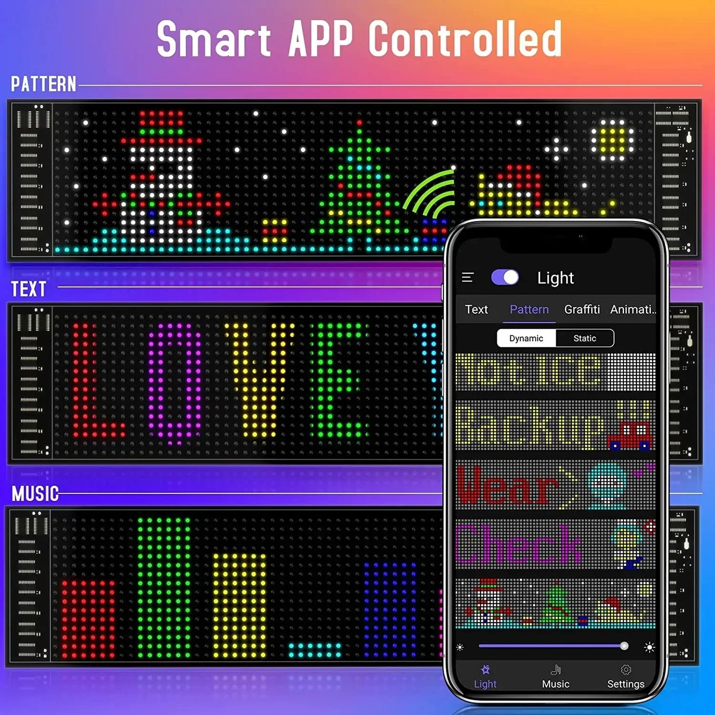 Halloween LED Matrix Pixel Panel – RGB Scrolling Text Animation Display for DIY Advertising & Parties - Premium text display from Lizard Vigilante - Just $47.99! Shop now at Lizard Vigilante