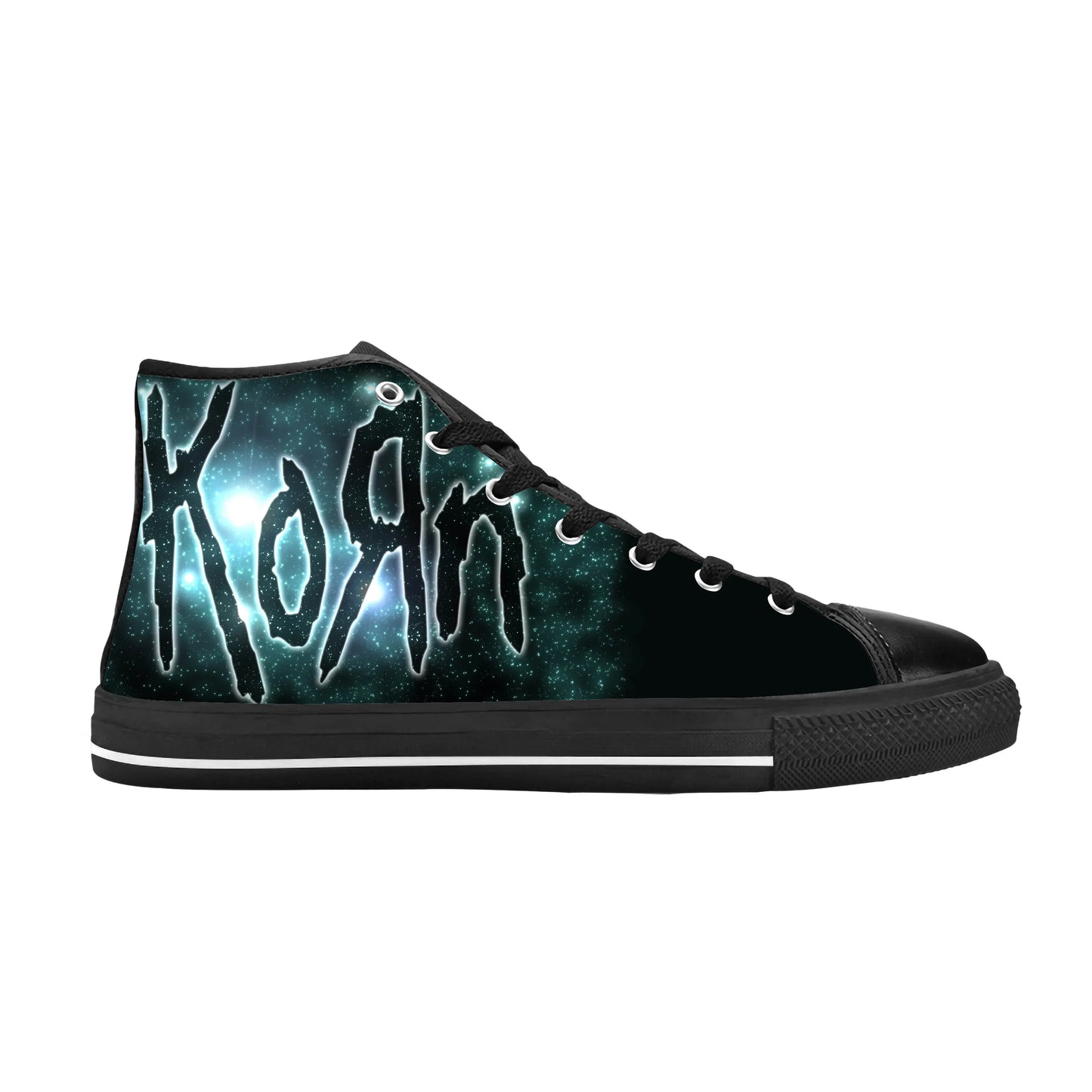 Korn 3D Print High Top Sneakers – Metal Rock Band Canvas Shoes for Men & Women | Comfortable, Breathable, and Stylish - Premium shoes from Lizard Vigilante - Just $48.88! Shop now at Lizard Vigilante