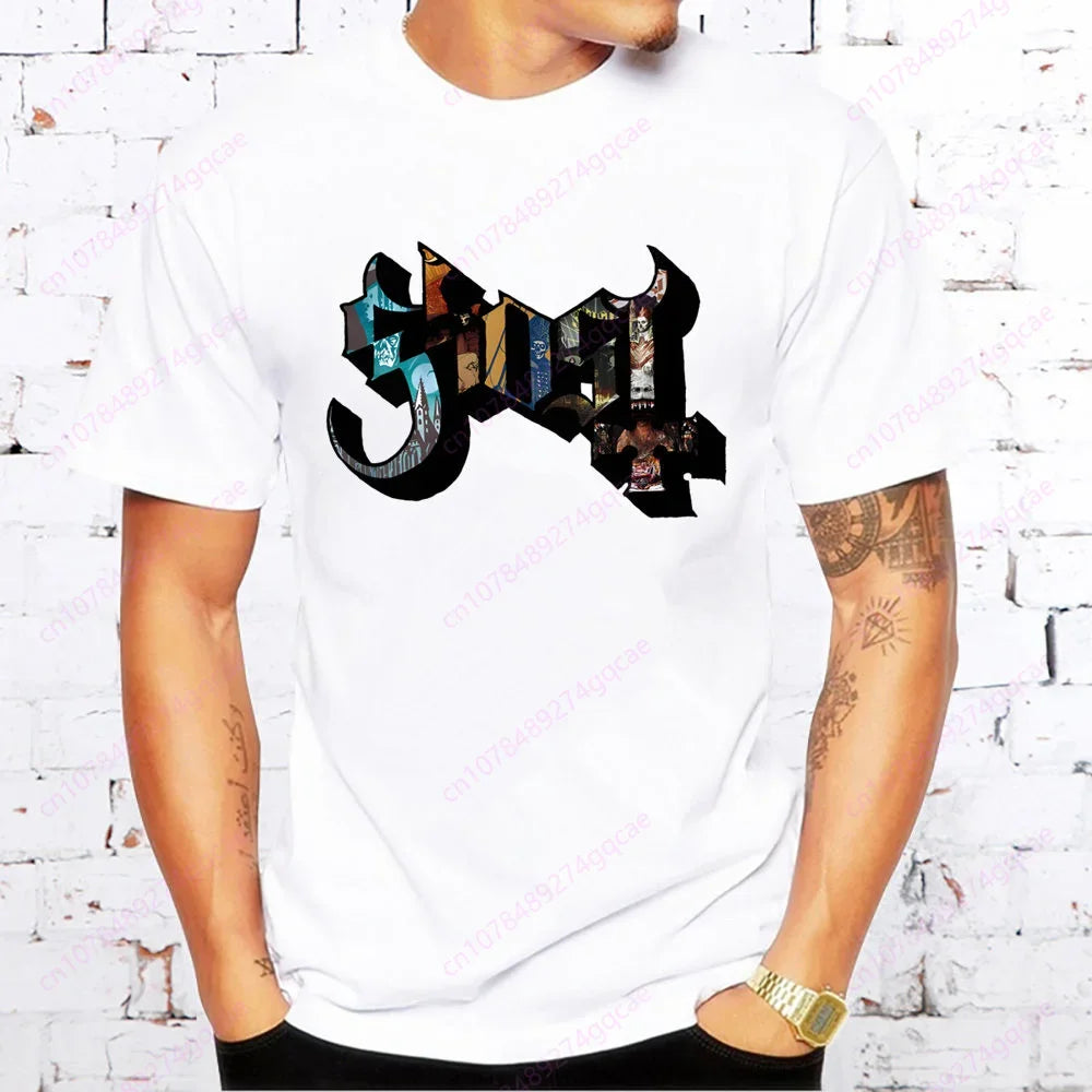 “ECHOES OF THE DAMNED” – GHOST Band Heavy Metal Tee for Men | Summer Fashion T-Shirt for the Loud, the Lost & the Legends - Premium t-shirts from dsers - Just $22.99! Shop now at Lizard Vigilante