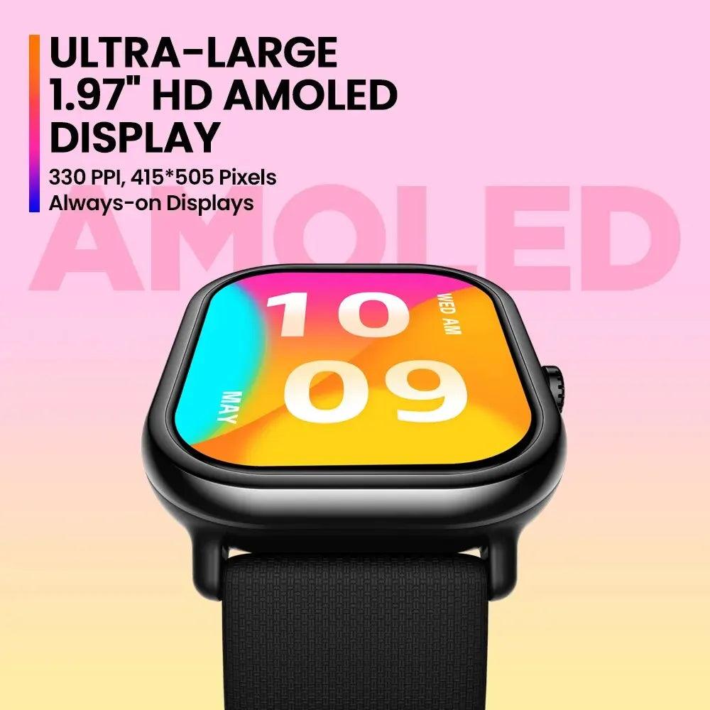 Voice Calling Smart Watch Ultra-big HD AMOLED New Zeblaze GTS 3 Pro Screen Health and Fitness Tracking Smartwatch for Men Women - Lizard Vigilante