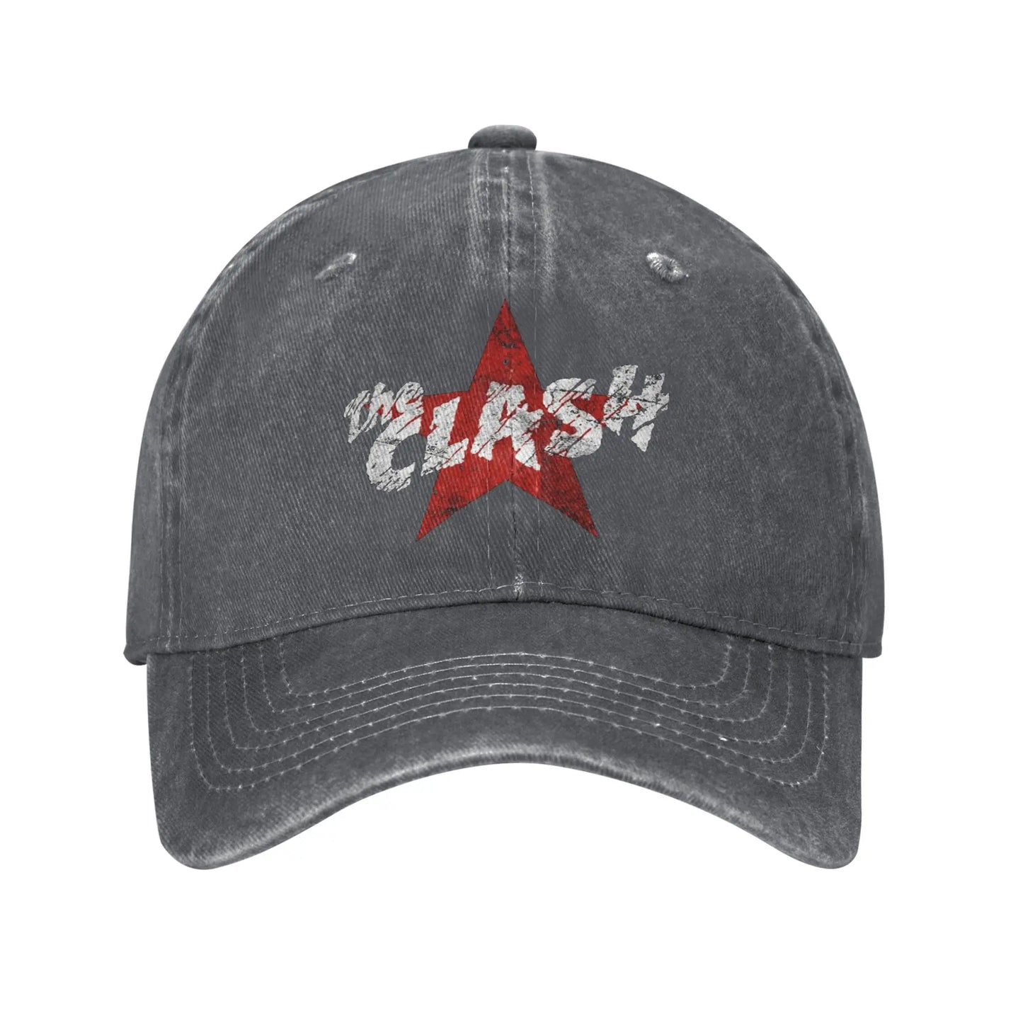 Clash Red Star Punk Rock Baseball Cap Trucker Hat Unisex Adjustable Sun Visor