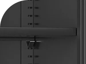 Metal Storage Cabinet, 72" Black Locking Storage Cabinets with Doors and 4 Shelves, Steel Lockable File Cabinet Metal Locker - Premium  from Lizard Vigilante - Just $227.99! Shop now at Lizard Vigilante