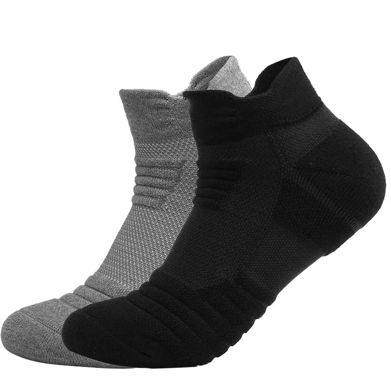 2 Pairs Anti-Slip Football & Basketball Socks - Breathable, Deodorizing Cotton Crew Socks for Men & Women - Premium Socks from Lizard Vigilante - Just $12.88! Shop now at Lizard Vigilante