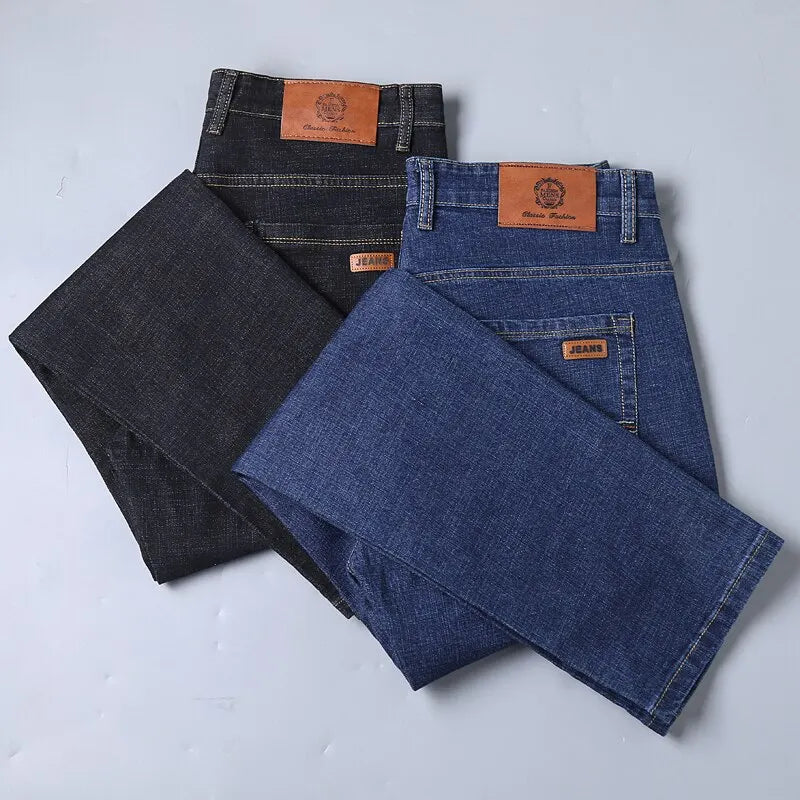 New Men Classic Jeans Jean Homme Pantalones Hombre Men Mannen Soft Black Biker Masculino Denim Overalls Mens Pants Size 32-38 - Premium jeans from Lizard Vigilante - Just $42.88! Shop now at Lizard Vigilante