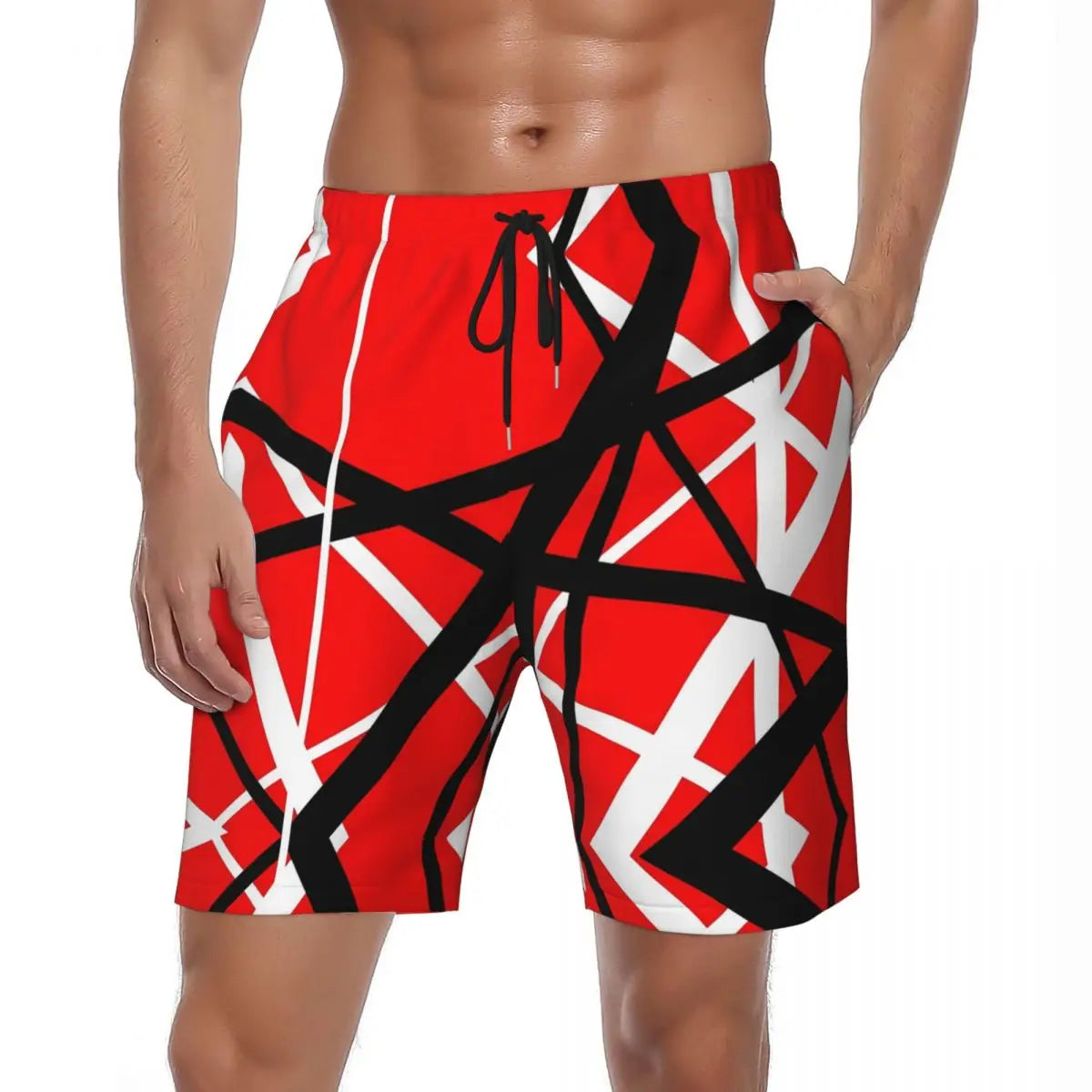 Van Halen Fashion Board Shorts Men's Breathable Fashion Board Shorts Swim Trunks - Premium  from Lizard Vigilante - Just $29.99! Shop now at Lizard Vigilante