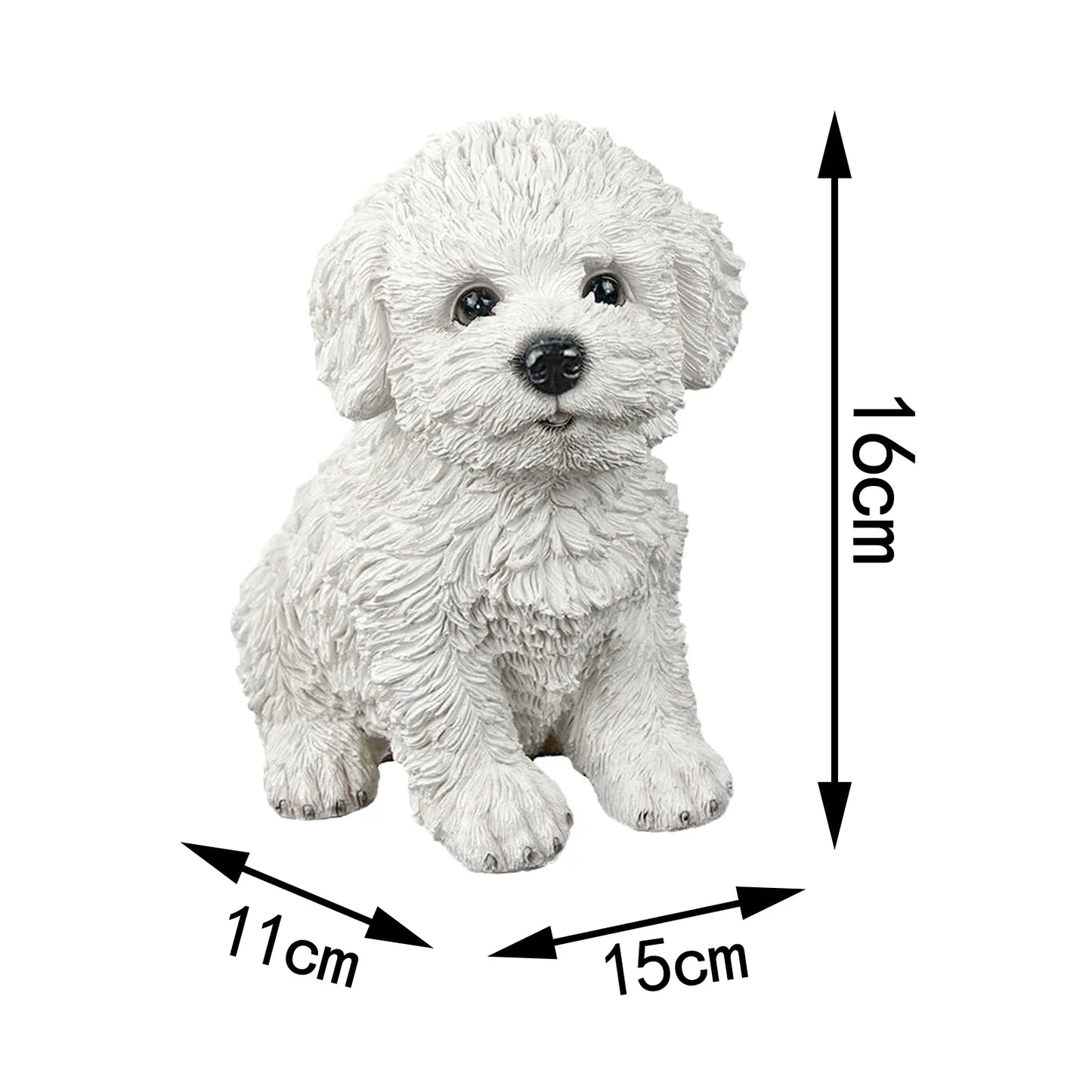 Creative Dog Figurine Statue Sculpture Crafts Collection for Living Room Desktop Office Decor Ornament Kids Gift