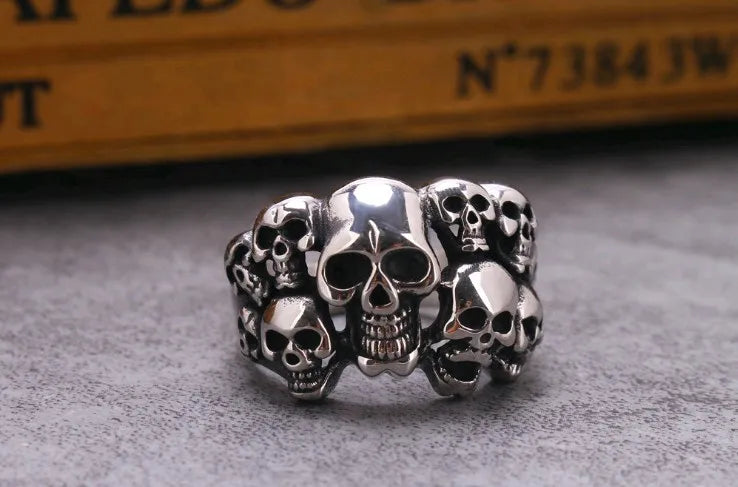 Skull Rings Dominant Men's New European and American Ghost Head Ring - Premium ring from Lizard Vigilante - Just $19.99! Shop now at Lizard Vigilante