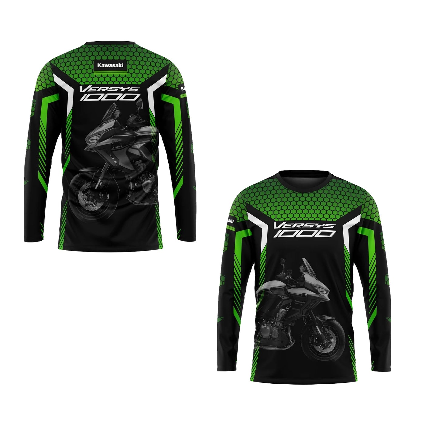 2024 Kawasaki Motorcycle Racing Long Sleeve T-Shirt – Men, Women, and Kids Sportswear for Spring and Autumn Casual Style - Premium shirt from Lizard Vigilante - Just $31.08! Shop now at Lizard Vigilante