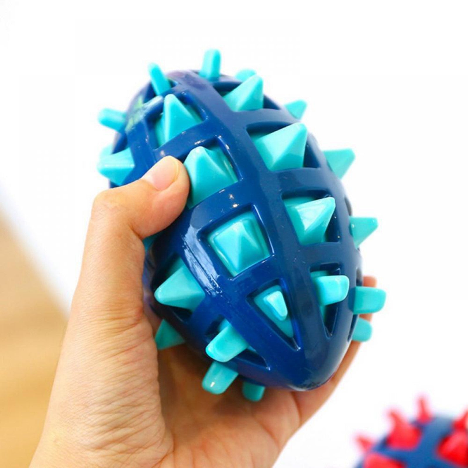 Squeaky Dog Toys For Aggressive Chewers Rubber Puppy Chew Ball With Squeaker, Almost Indestructible and Durable Pet Toy Dog toys - Premium  from Lizard Vigilante - Just $2.99! Shop now at Lizard Vigilante