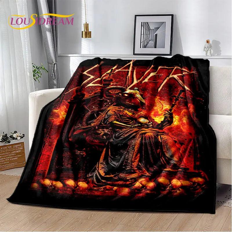 Slayer Heavy Metal Band Soft Plush Blanket,Flannel Blanket Throw Blanket for Living Room Bedroom Bed Sofa Picnic Cover Warm Kids - Lizard Vigilante