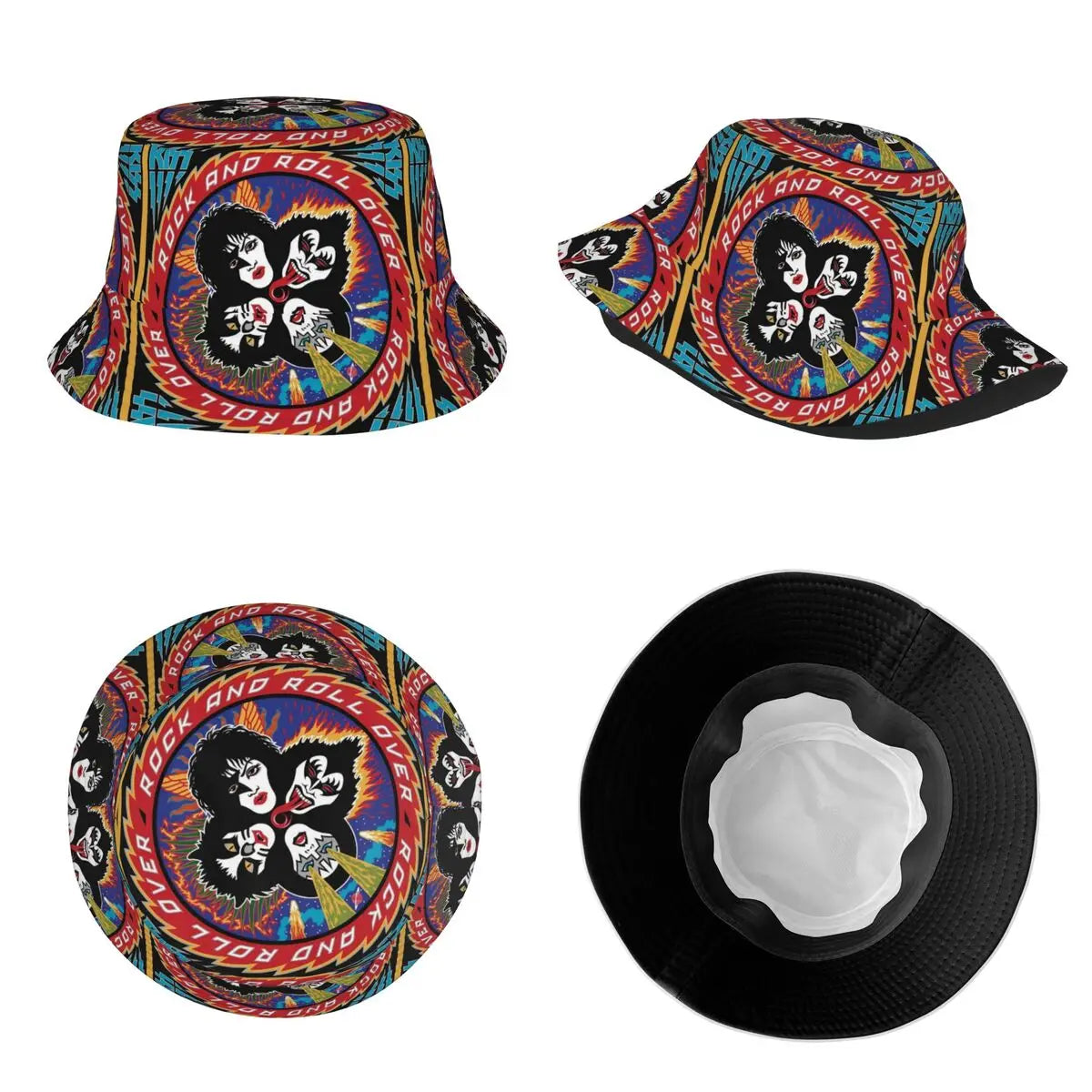 KISS Rock Band Heavy Metal Bucket Hat - Foldable Kiss Fishing Cap for Outdoor Adventures - Premium bucket hat from Lizard Vigilante - Just $23.88! Shop now at Lizard Vigilante