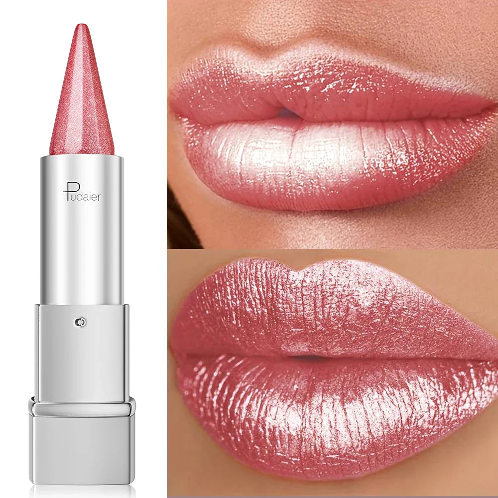 Pearlescent, Sparkle, lipstick forWomen, Lightness, Lipstick WaterproofLong, lipstick 24 Hours Long Lasting.Colorfast, lipstick