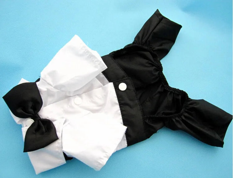 Dog Tuxedo Dog Suit Puppy Pet Tuxedo Wedding Party Costume Dog Prince Bow Tie Shirt Formal Dog Weeding Attire Dogs Cats Clothes - Premium  from Lizard Vigilante - Just $6.99! Shop now at Lizard Vigilante