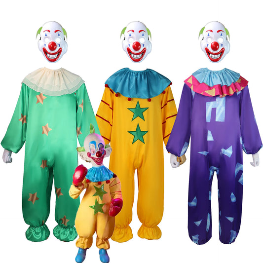 Funny Clown Cosplay Costume for Women & Men | Circus Clown Outfit with Mask & Gloves | Halloween Party & Stage Performance Jumpsuit - Premium costume from Lizard Vigilante - Just $42.99! Shop now at Lizard Vigilante