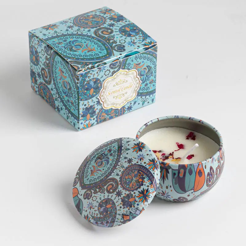 Osmanthus Gardenia Fragrance Candles with Petals Small Romantic Fragrance Candles for Girls' Birthday Gifts Home Aromatherapy