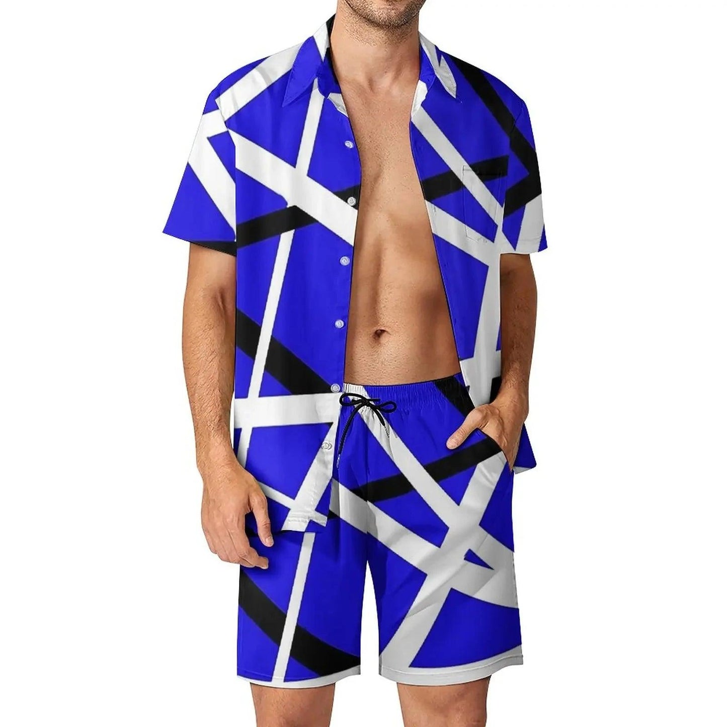 Van Halen Shirt Sets 3D Printed Men Casual Fashion Short Sleeves Shirts Oversized Beach Shorts Hawaiian Streetwear Suits Clothes - Premium  from Lizard Vigilante - Just $27.99! Shop now at Lizard Vigilante