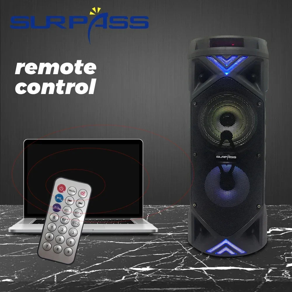 Wireless LargeSpeaker Portable Big PowerStereo soundbar SubwooferHeavy Bass Speakers Sound BoxMic FM Radio Bluetooth-compatible