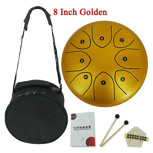 6 Inch 8 Inch Tongue Drum 8 Tune Steel Hand Pan Drum Tank Drums With Drumsticks Padding Bag Percussion Instruments Accessories - Premium  from Lizard Vigilante - Just $19.99! Shop now at Lizard Vigilante