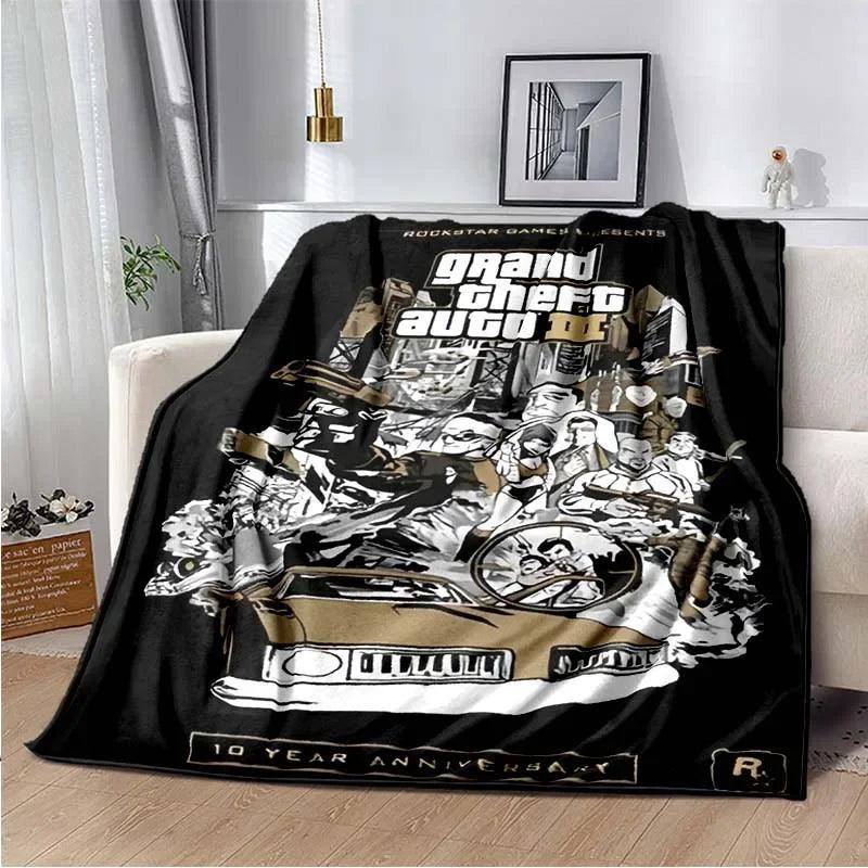 GTA 5 Grand Theft Auto Blanket, Lightweight Warm Insulation Sofa Bed Office Car Knee Pads Blankets - Premium blanket from Lizard Vigilante - Just $20.99! Shop now at Lizard Vigilante