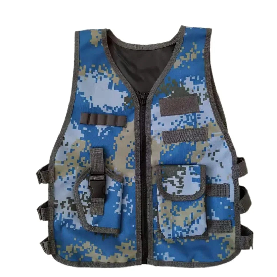 Kids' Tactical Camouflage Vest – Outdoor CS Game, Hunting, Fishing & Cosplay Gear for Boys and Girls - Premium vest from Lizard Vigilante - Just $28.88! Shop now at Lizard Vigilante