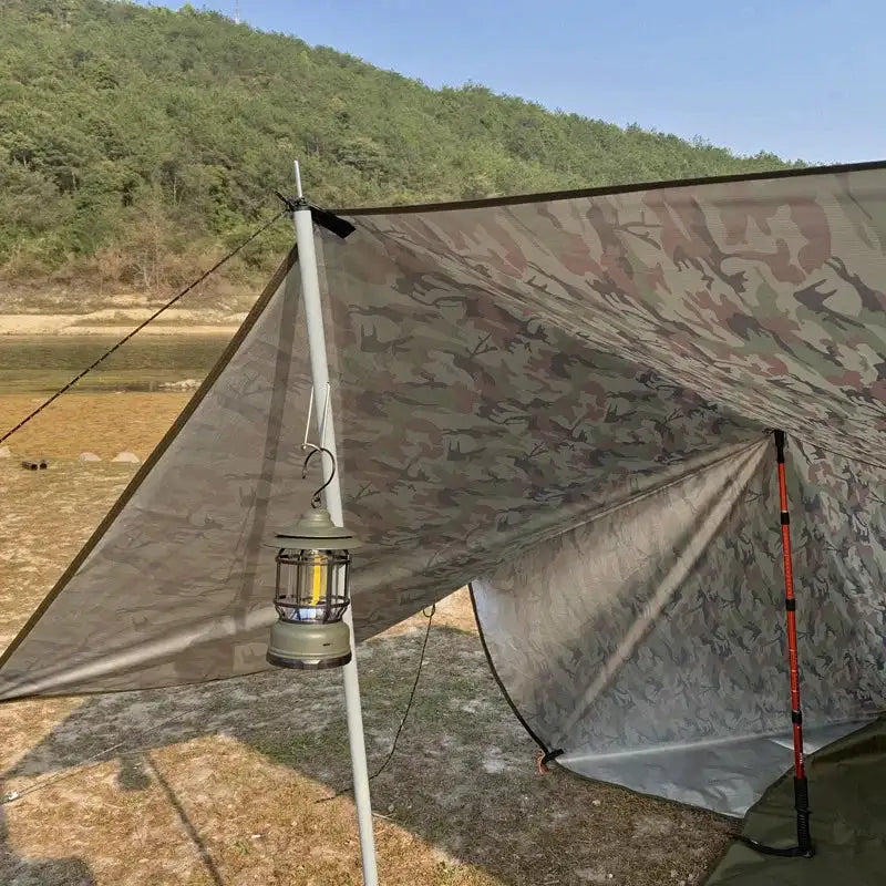 4x4m 4x3m 3x3m 19 Hang Points Tent Tarp Survival Sun Shelter Shade Canopy Outdoor Backpacking Waterproof Camping Awning SunShade
