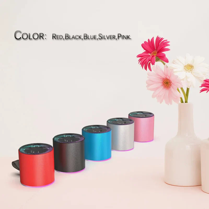 Wireless Speaker Portable Bluetooth 5.3 RGB Light Music Player Long Play TWS Connectivity Mic Subwoofer Mini Outdoor Bass Sound