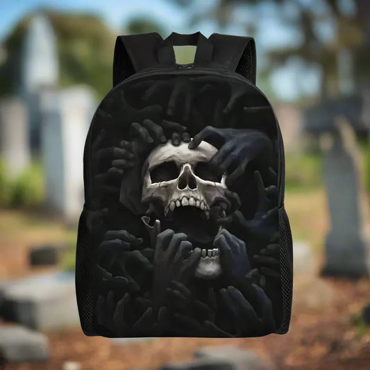 Skull Eyes Travel Backpack – Unisex 3D Print Laptop Bookbag for Students and Commuters - Premium backpack from Lizard Vigilante - Just $35.88! Shop now at Lizard Vigilante