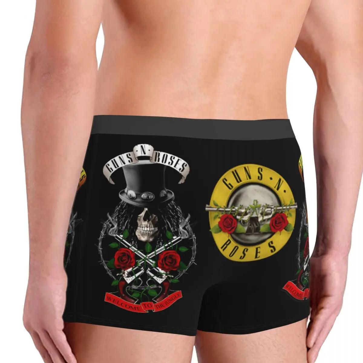 Guns N' Roses Slash Boxers for Men – Ultra Soft Rock Band Underwear, Boxer Briefs, Gifts for Fans - Premium T-Shirt from Lizard Vigilante - Just $22.99! Shop now at Lizard Vigilante