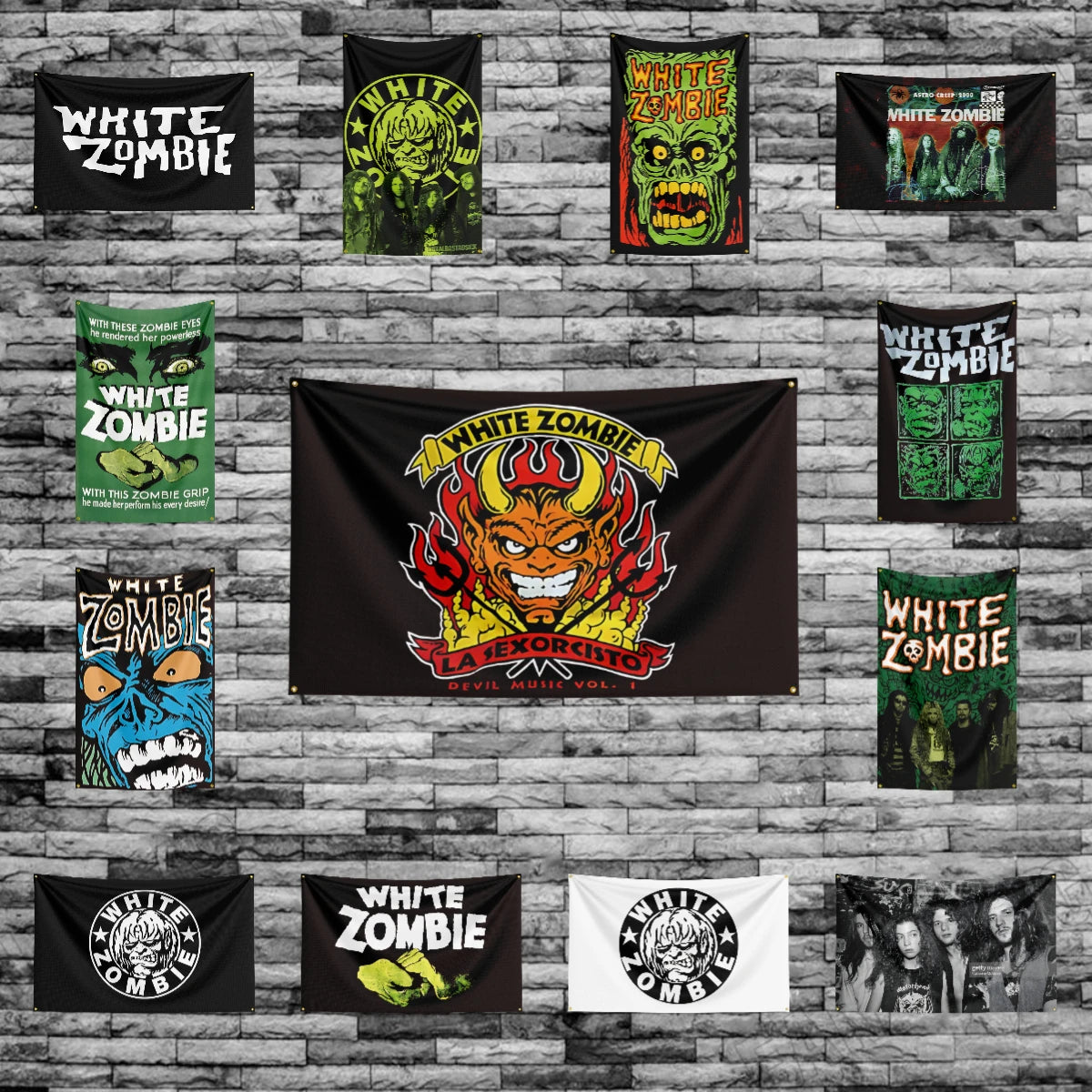 3x5 Ft Heavy Metal Rock Band WHITE Zombies Flag – Polyester Digital Printing Banner for Bedroom Wall Art & Outdoor Tapestry Decoration - Premium banner from Lizard Vigilante - Just $17.99! Shop now at Lizard Vigilante