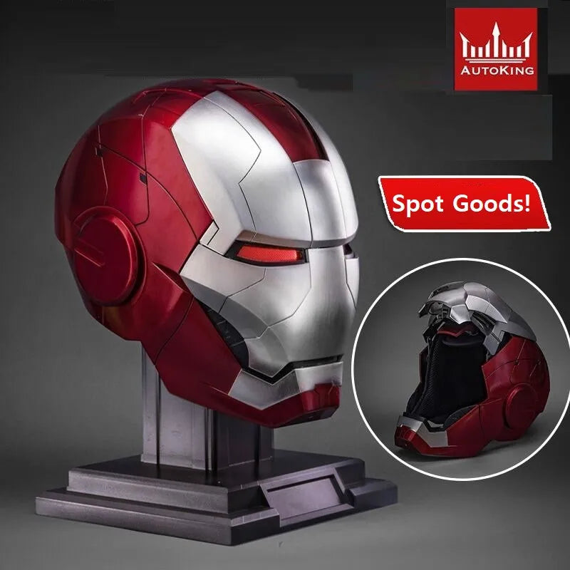 New AutoKing 1:1 Mk5 Iron Man Helmet Cosplay Voice Control Eyes with Light Model Toys for Adult Electric Wearable Christmas Gift - Premium  from Lizard Vigilante - Just $199.99! Shop now at Lizard Vigilante