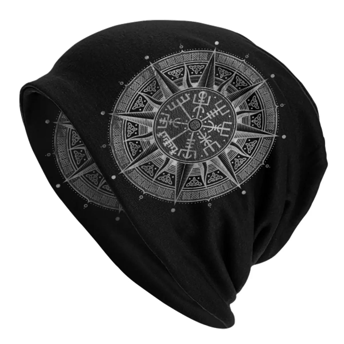 Viking Valhalla Fenrir Wolf Beanie – Nordic Skull Cap for Men and Women, Winter Warm Knit Hat with Odin’s Power - Premium beanie from Lizard Vigilante - Just $18.88! Shop now at Lizard Vigilante