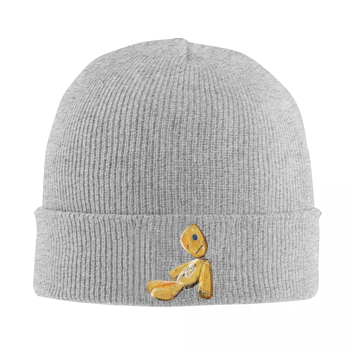 Korn Band Yellow Shield Knit Beanie Hat – Retro Unisex Warm Autumn Cap - Premium beanie from Lizard Vigilante - Just $19.99! Shop now at Lizard Vigilante