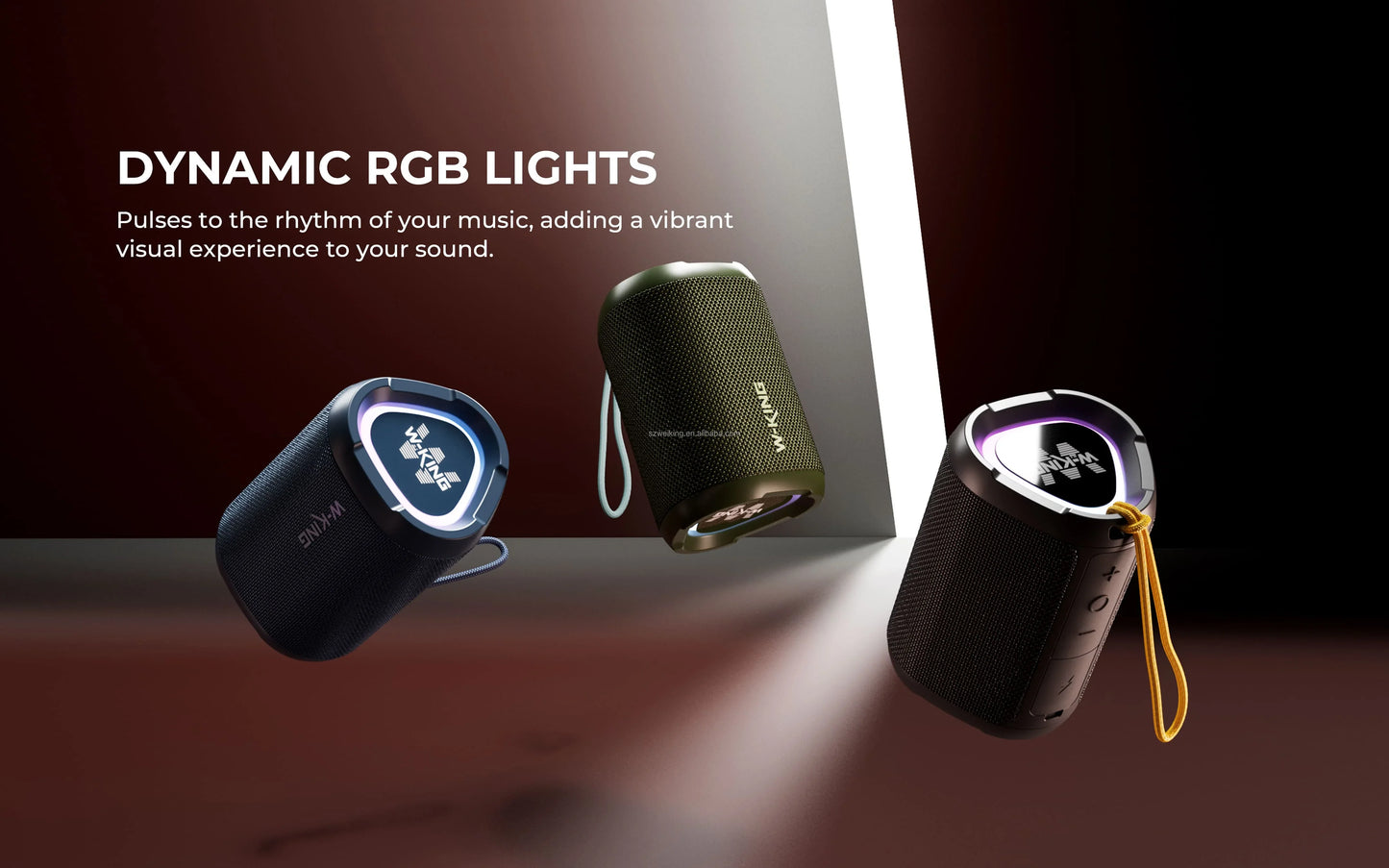 Bluetooth Speaker with LED Display Heavy Bass and 15W Power Waterproof IPX7 for Outdoor Parties