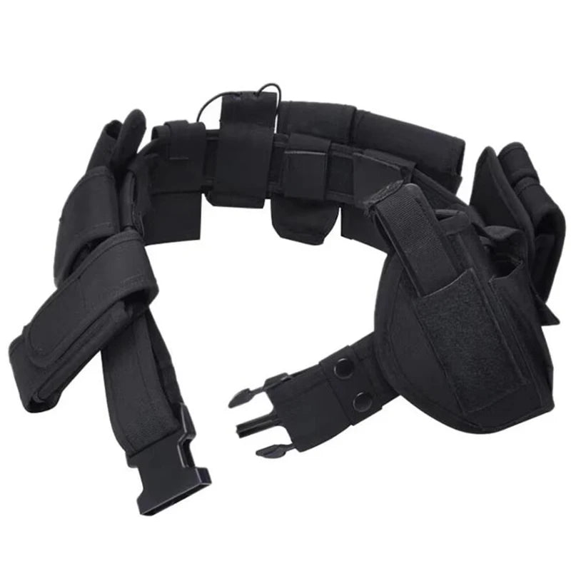 Adjustable Tactical Waist Support Police Duty Utility Belts With Pouch 10 pcs Military Training Guard Duty Belt - Premium  from Lizard Vigilante - Just $16.99! Shop now at Lizard Vigilante