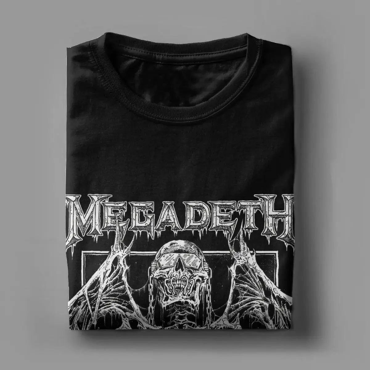 Pure Cotton Megadeth T-Shirt Short Sleeve O-Neck Tee - Premium t-shirt from Lizard Vigilante - Just $23.88! Shop now at Lizard Vigilante