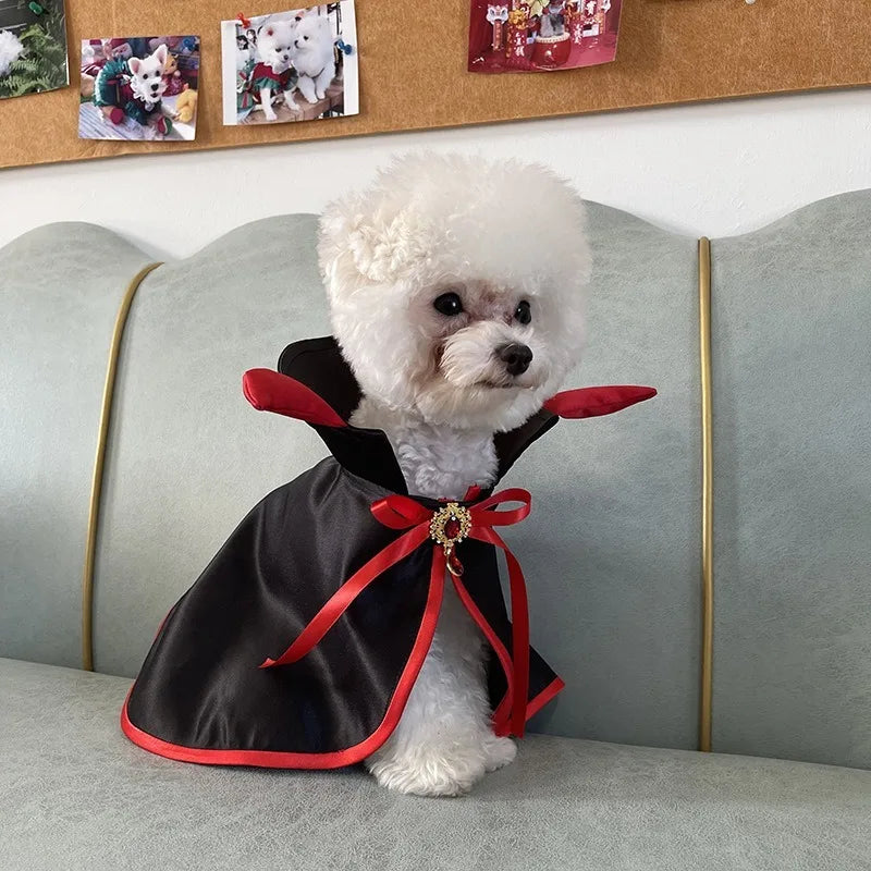 Halloween Pet Costumes Cosplay Vampire Cloak For Small Dog Cat Kitten Puppy Dress Kawaii Pet Clothes Cat Accessoties Gift