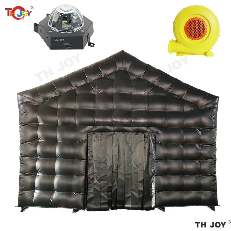 7x5m Disco Light N Fog Machine Black Cube Blow Up Bar Tent Inflatable Nightclub Portable Inflatable Party Tent Free Air Shipping
