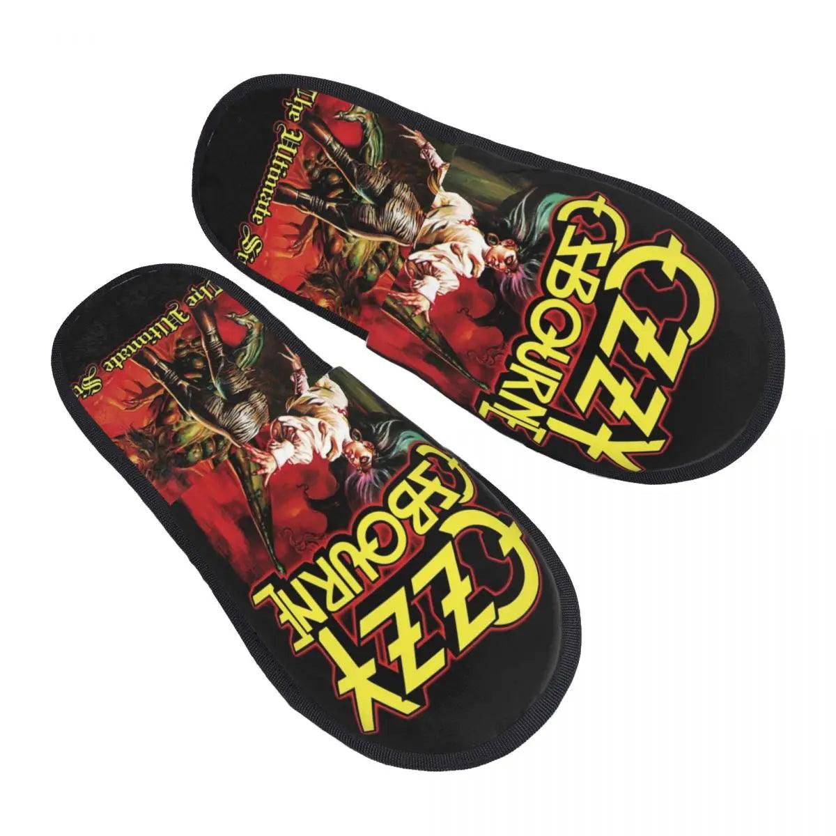 Custom Ozzy Osbourne British Rock Heavy Metal Singer Comfy Scuff With Memory Foam Slippers Women Spa House Shoes - Premium  from Lizard Vigilante - Just $17.99! Shop now at Lizard Vigilante