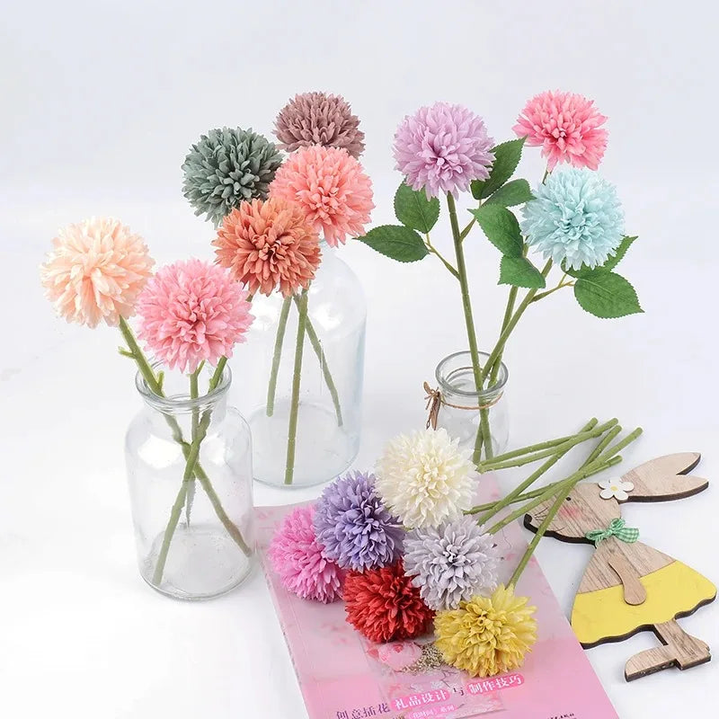 3/6Pc Hydrangea Artificial Flowers Bouquet Boho Home Bedroom Decor Wedding Decoration Craft Vases Flower Arrangement Accessories