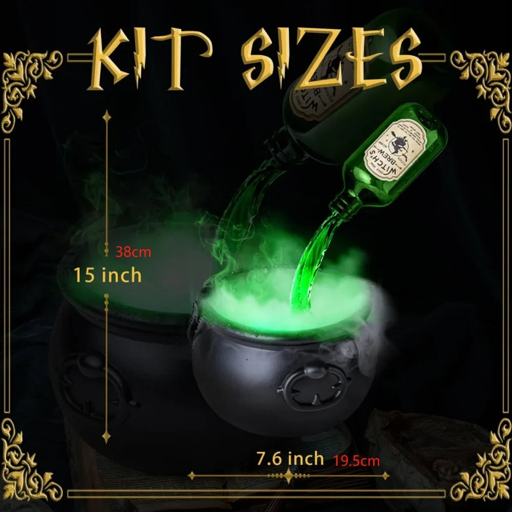 Halloween Black Witch Bowl Magic Float Bottle and Diffuser Horror House Decoration Hocus Pocus Party Scary Props Halloween Decor