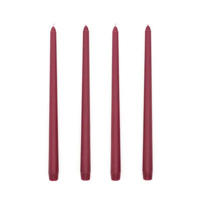 30CM Taper Candle 4 Pack - Home Interior Long Burning Dripless and Smokeless Candles Unscented - Valentines Candles for Home