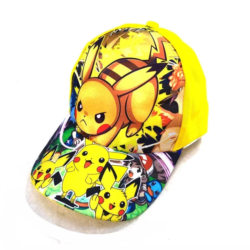 Pokemon Pikachu Baseball Cap Y2k Beach Anime Character Funny Hat Outdoor Sports Sunhat Kawaii Kids Toys Birthday Gift - Premium hat from Lizard Vigilante - Just $19.99! Shop now at Lizard Vigilante