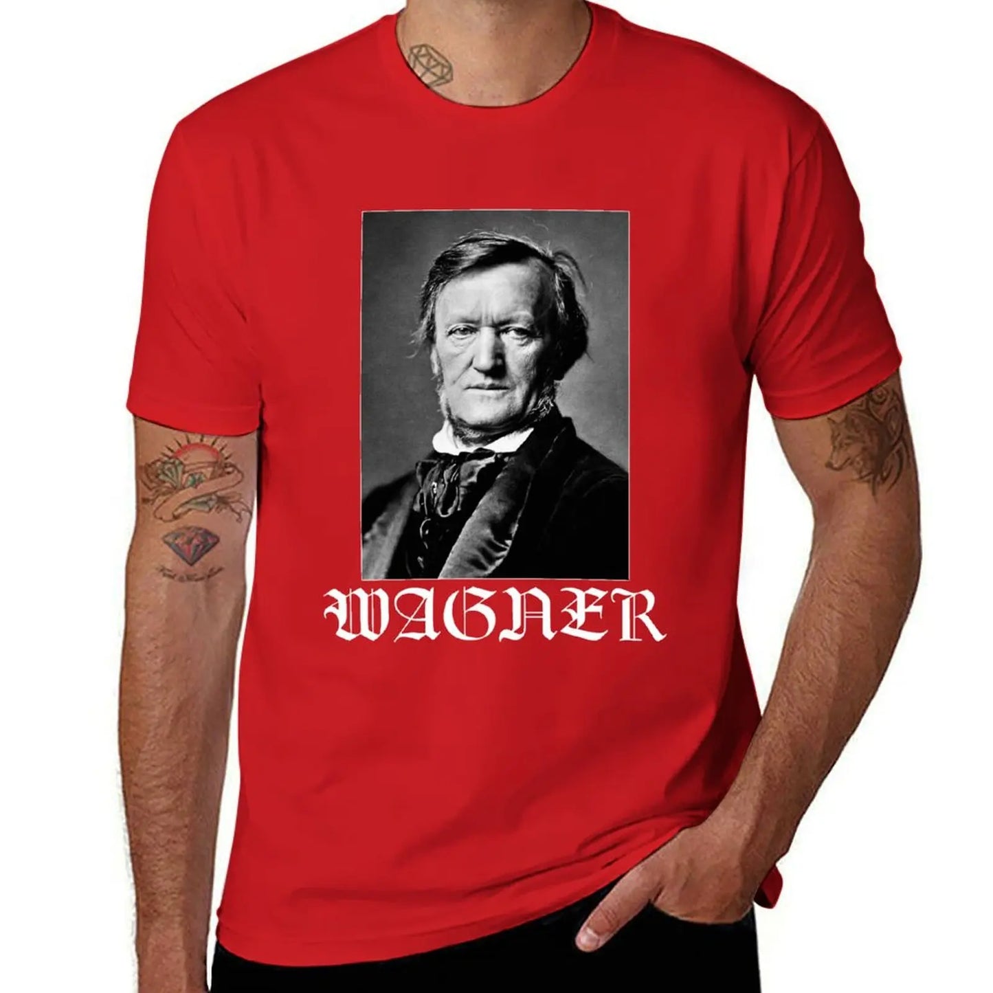 Richard Wagner Black Metal Style Logo T-Shirt Classical Music Death Blouse Graphics shirts graphic tees summer clothes t shirts for men - Premium t-shirt from Lizard Vigilante - Just $24.79! Shop now at Lizard Vigilante