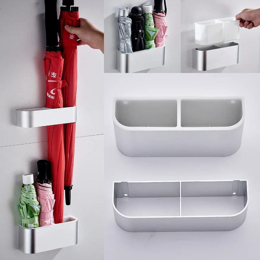 Portable Wall Mounted Umbrella Storage Rack Creative Wall Umbrella Clip Holder Racks Home Storage Hanger Organizer