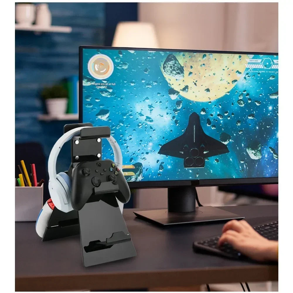 Transparent Headsets Support Stand, Desktop Organizers for Switch Gaming Controller Headphones with Secure Grip. - Premium  from Lizard Vigilante - Just $18.99! Shop now at Lizard Vigilante