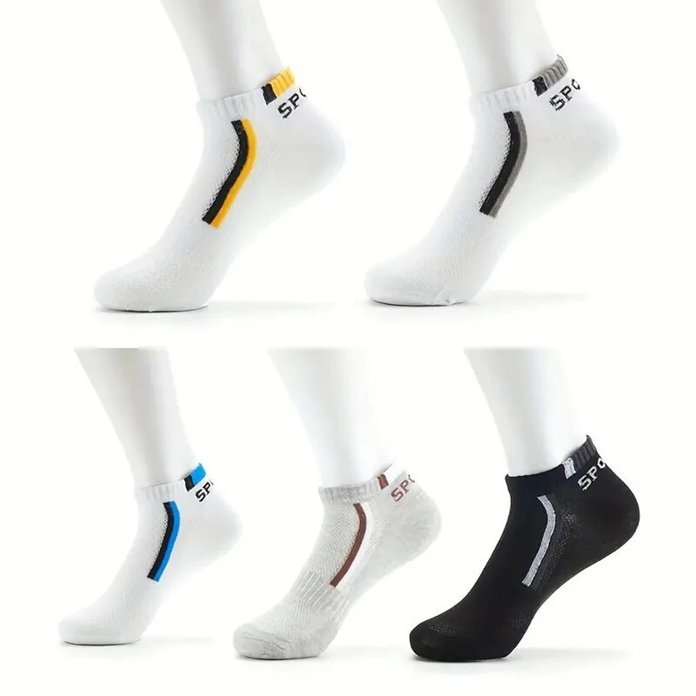 10 Pairs Men's Low-Cut Boat Socks - Breathable, Sweat-Absorbent, Non-Pilling Casual Ankle Socks for Business and Sports - Premium Socks from Lizard Vigilante - Just $14.99! Shop now at Lizard Vigilante