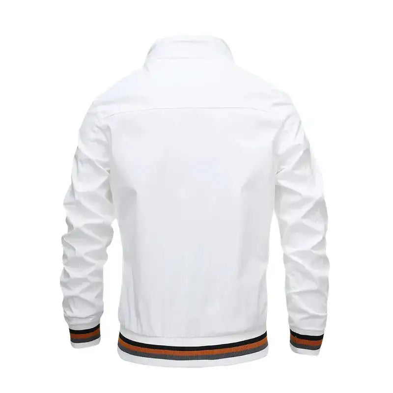 Fashion Men’s Windbreaker Jacket White Casual Jacket Men Outdoor Waterproof Sports Coat Spring Summer Bomber jacket Men Clothing